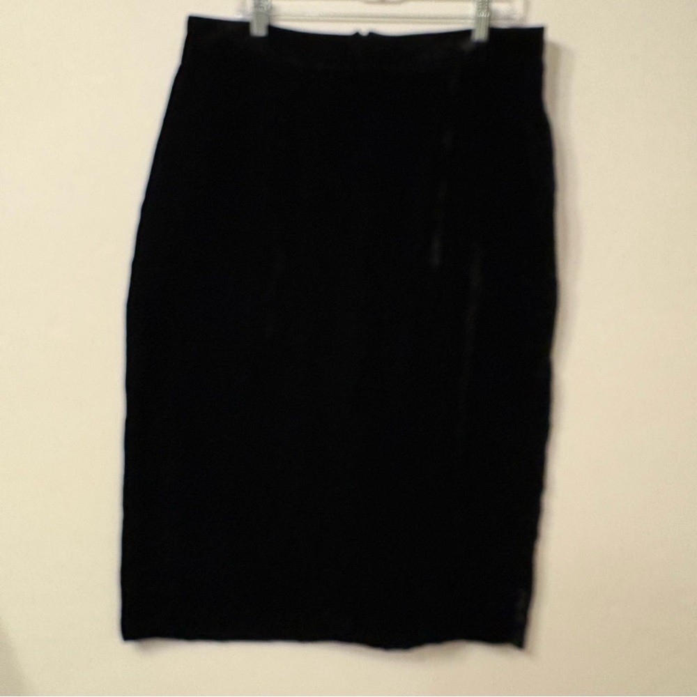 Wayf Classic Black Pencil Skirt Velvet size XL